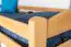 Kinderstockbett inkl. Stauraum (2 Schubladen) | 90 x 200 cm | Massivholz: Buche | Natur Lackiert | umbaubar in 2 Einzelbetten | Premium-Qualität | inkl. Rollroste Abbildung