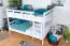 Weißes Doppelstockbett mit Doppelbetten 160 x 200 cm | Massivholz: Buche | umbaubar in zwei Einzelbetten | inkl. Rollroste Abbildung