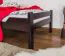 Kinderbett / Jugendbett "Easy Premium Line" K1/2n, Buche Vollholz massiv schokobraun lackiert - Liegefläche: 90 x 190 cm