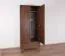 Kleiderschrank mit einer Schublade Engordany 05 | Buche Vollholz massiv | lackiert | Drehtürenschrank | eine Kleiderstange | Farbe: Walnuss | Maße: 200 x 90 x 58,5 cm