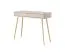 Eleganter Schminktisch Sloughia 15, Farbe: Beige, ABS-Kantenschutz, Griffe und Beine: Metall, 78 x 100 x 38 cm, stilvolle Lamellen-Front