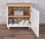 Sitzbank mit Stauraum / Schuhschrank Cuenca 09, Farbe: Eiche / Weiß - Abmessungen: 60 x 60 x 39 cm (H x B x T)