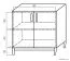 Kommode Alotau 05, Farbe: Eiche - Abmessungen: 78 x 80 x 40 cm (H x B x T)