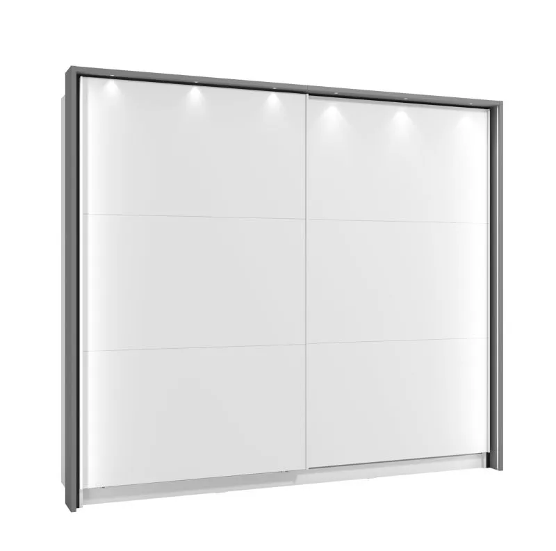 Rahmen für Schiebetürenschrank / Kleiderschrank Kule 07, Farbe: Graphitgrau