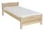 Kinderbett / Jugendbett Kiefer massiv Vollholz natur 80, inkl. Lattenrost - Liegefläche 80 x 200 cm