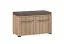 Sitzbank mit Stauraum Paduna 02, gepolsterte Sitzfläche, zwei Türen, ABS-Kanten, zwei Fächer, Maße: 49 x 80 x 40 cm, einfaches und modernes Design