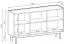 Kommode im modernen Design Ashford 03, Farbe: Eiche Riviera / Marmor Bianco - Abmessungen: 83 x 144 x 37 cm (H x B x T)