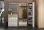 Sitzbank mit Stauraum / Schuhschrank Gataivai 17, Farbe: Beige Hochglanz / Walnuss - 48 x 70 x 36 cm (H x B x T)