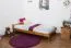 Kinderbett / Jugendbett Kiefer Vollholz massiv Eichefarben A14, inkl. Lattenrost - Abmessung 90 x 200 cm 