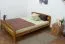 Kinderbett / Jugendbett Kiefer Vollholz massiv Eichefarben A6, inkl. Lattenrost - Abmessung 140 x 200 cm