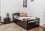 Kinderbett / Jugendbett "Easy Premium Line" K1/2h inkl. 2. Liegeplatz und 2 Abdeckblenden, 90 x 200 cm Buche Vollholz massiv schokobraun lackiert