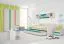 Bettkasten für Kinderbett / Jugendbett Peter 01, Farbe: Kiefer Weiß / Türkis - Liegefläche: 80 x 190 cm (B x L)