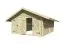 Holzschuppen / Gerätehaus 40 mm Blockbohlenhaus, aus Kiefernholz, gehobelt, 2 Doppeltüren, Grundfläche: 26,72 m², Satteldach, ideale Aufbewahrung für Brennholz