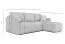Ecksofa ausziehbar Luanda 80, Farbe: Hellgrau - Abmessungen: 215 x 165 cm B x T)