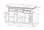 Kommode Gyronde 02, Kiefer massiv Vollholz, Farbe: Weiß / Walnuss - 85 x 130 x 45 cm (H x B x T)