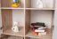 Kinderzimmer - Kommode Fabian 07, Farbe: Eiche Hellbraun / Weiß / Rosa - 130 x 80 x 40 cm (H x B x T)