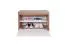 Sitzbank mit Stauraum / Schuhschrank Gataivai 17, Farbe: Beige Hochglanz / Walnuss - 48 x 70 x 36 cm (H x B x T)