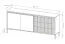Lange Kommode / Sideboard mit drei Schubladen Balta 03, vier Fächer, Push-to-open Funktion, Farbe: Beige, Maße: 81 x 187 x 39,5 cm, ABS-Kantenschutz