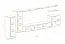 Wohnwand im eleganten Design Balerstrand 168, Farbe: Grau / Weiß - Abmessungen: 160 x 330 x 40 cm (H x B x T), mit Push-to-open Funktion