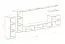 Wohnwand im eleganten Design Balestrand 06, Farbe: Schwarz / Weiß - Abmessungen: 160 x 330 x 40 cm (H x B x T), mit Push-to-open Funktion