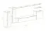 Wohnwand im eleganten Design Balerstrand 168, Farbe: Grau / Weiß - Abmessungen: 160 x 330 x 40 cm (H x B x T), mit Push-to-open Funktion