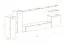 Wohnwand mit modernen Design Balestrand 12, Farbe: Weiß / Eiche Wotan - Abmessungen: 160 x 330 x 40 cm (H x B x T), mit vier Türen