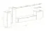 Wohnwand im eleganten Design Balestrand 06, Farbe: Schwarz / Weiß - Abmessungen: 160 x 330 x 40 cm (H x B x T), mit Push-to-open Funktion