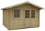 Holz-Gartenhaus 3,5 x 3,94 Meter (inkl. Dach) | 1 Fenster | 40 mm Blockbohlen |natur unbehandelt | Satteldach | inkl. Fußboden | aus nordischer Fichte Abbildung