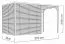 Holz-Gartenhütte 2,11 x 3,73 Meter (inkl. Dach) | Natur | Flachdach Abbildung