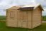 Holz-Gartenhaus 2,98 x 2,48 Meter (inkl. Dach) | Naturbelassen | Satteldach | 34 mm Blockbohlen-Haus Abbildung