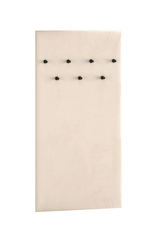 Gepolsterte Garderobe mit sieben Haken Petkula 20, Farbe: Beige hell, modernes Design, aus sehr hochwertigen Materialien, Haken: Schwarz, für Vorraum