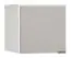 Aufsatz für eintürigen Kleiderschrank Pantanoso 12, Farbe: Weiß / Grau - Abmessungen: 45 x 47 x 57 cm (H x B x T)