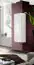 Moderne Wohnwand Hompland 74, Farbe: Weiß - Abmessungen: 170 x 160 x 40 cm (H x B x T), mit Push-to-open Funktion