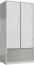 Drehtürenschrank / Kleiderschrank Alwiru 04, Farbe: Kiefer Weiß / Grau - 197 x 90 x 53 cm (H x B x T)