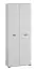 Büroschrank Toivala 01, Farbe: Hellgrau - Abmessungen: 204 x 79 x 34 cm (H x B x T), mit 2 Türen und 5 Fächern