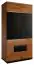 102 cm breiter Kleiderschrank mit 2 Türen | Farbe: Walnuss / Schwarz Abbildung