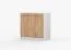 Spülenunterschrank / Drehtürenschrank | Braun / Weiß | Parnassus  10 | 1 Fach | 2 Türen | Griffe: Metall | 81,5 x 80 x 46 cm | Front in Holzoptik