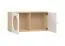 Stabiler Hängeschrank mit zwei Türen Aenna 91, Farbe: Weiß / Eiche, Maße: 50,5 x 100,5 x 33,5 cm, Griffe: Eiche, zwei Fächer, für Wohnzimmer