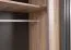 Kleiderschrank mit vier Türen Niel 16, Farbe: Eiche / Anthrazit - Abmessungen: 210 x 200 x 56 cm (H x B x T)