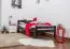 Einzelbett "Easy Premium Line" K1/2n, Buche Vollholz massiv schokobraun lackiert - Liegefläche: 90 x 200 cm