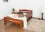Jugendbett "Easy Premium Line" K4, 120 x 200 cm Buche Vollholz massiv kirschrot lackiert