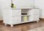 TV-Unterschrank Kiefer Vollholz massiv weiß lackiert 002 - Abmessung 55 x 136 x 47 cm (H x B x T)