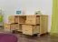 TV-Unterschrank Kiefer Vollholz massiv natur 002 - Abmessung 55 x 118 x 47 cm (H x B x T)