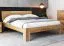Doppelbett Prats 03 Eiche massiv geölt - Liegefläche: 160 x 200 cm (B x L)