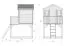 Kinderspielhaus 13A | Kiefer | kesseldruckimprägniert | Außenmaße: 248 x 150 cm | 1 Fenster | Balkon | schräge Leiter | Einzeltür