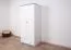 Kleiderschrank Kiefer Vollholz massiv weiß blau lackiert 003 - Abmessung 160 x 90 x 60 cm (H x B x T)