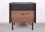 Nachtkommode Mairenke 12, Farbe: Walnuss / Schwarz matt - Abmessungen: 50 x 42 x 40 cm (H x B x T)