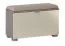 Garderobe mit Sitzbank Sabadell 04, Farbe: Eiche / Beige Hochglanz - 209 x 80 x 38 cm (H x B x T)