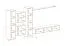Wohnwand im eleganten Design Balestrand 93, Farbe: Eiche Wotan / Schwarz - Abmessungen: 180 x 330 x 40 cm (H x B x T), mit 12 Fächern