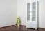 Schmaler 80 cm breiter Kleiderschrank mit 2 Türen, 8 Fächern und 2 Schubladen aus Massiv-Holz | Farbe: Weiß | Tiefe: 50 cm Abbildung